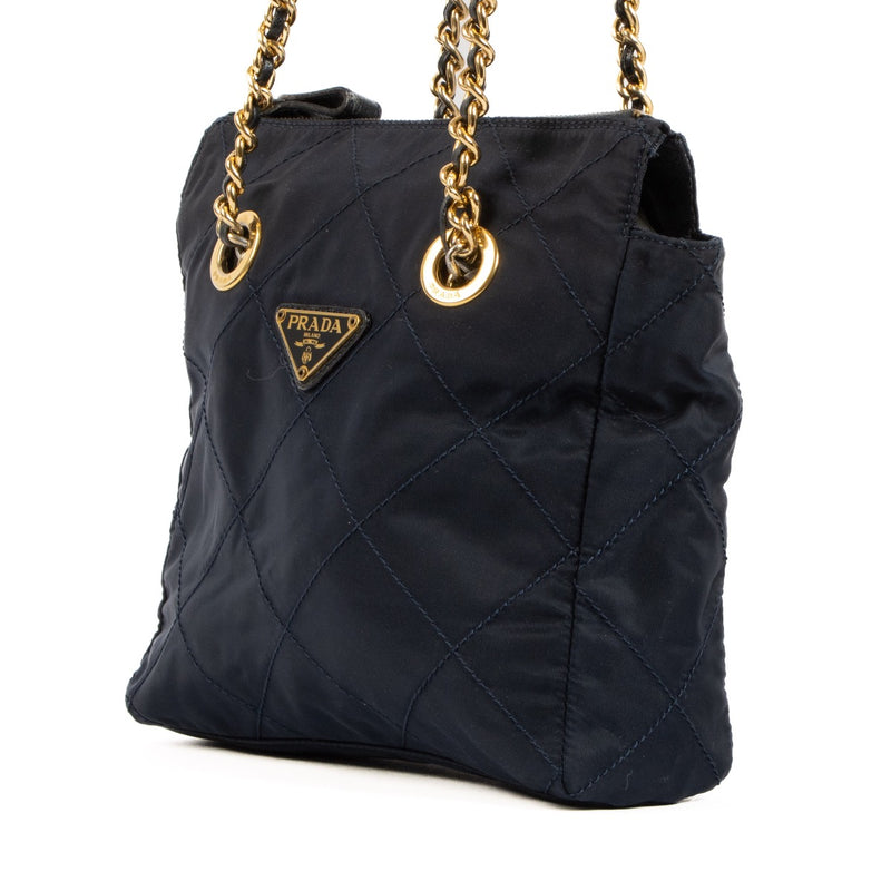 Shop 100% authentic second-hand Prada Blue Nylon Small Tote Bag on Labellov.com