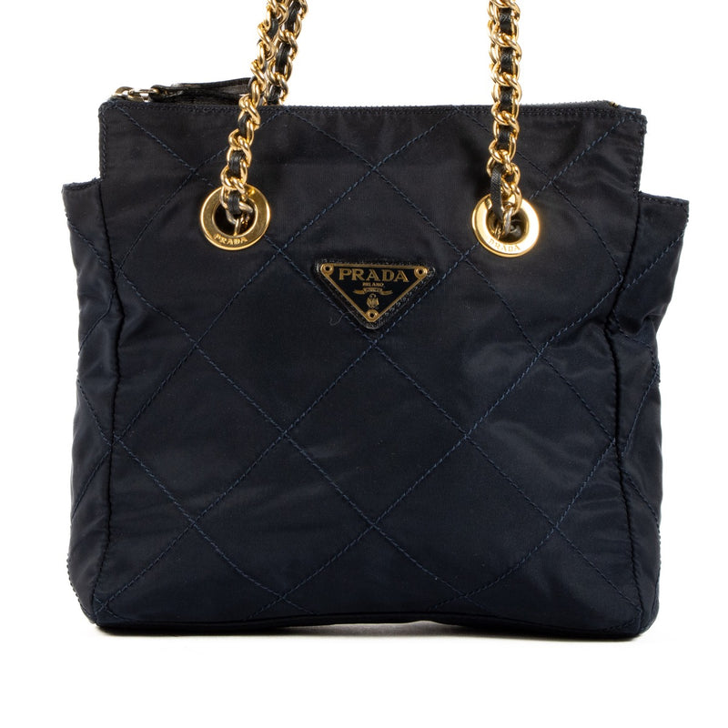 Shop 100% authentic second-hand Prada Blue Nylon Small Tote Bag on Labellov.com