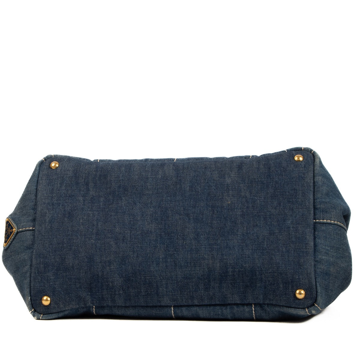 Shop 100% authentic second-hand Prada Blue Denim Logo Tote Bag on Labellov.com