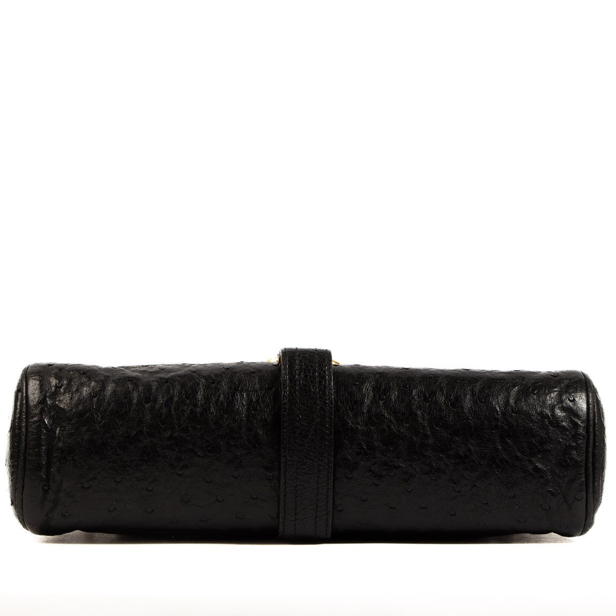 shop safe online this Delvaux Black Ostrich Leather Fichu Crossbody Bag. koop veilig online tegen de beste prijs.