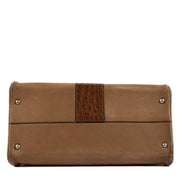 shop safe online Delvaux Brillant MM Brown Leather Ostrich Top Handel. koop veilig online tegen de beste prijs.