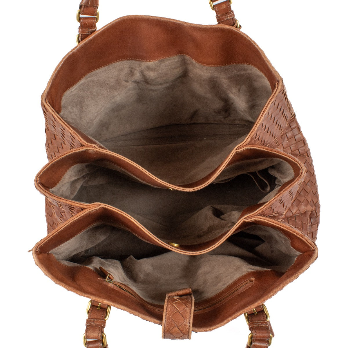 shop 100% authentic second hand Bottega Veneta Brown Medium Roma Intrecciato Bag on Labellov.com