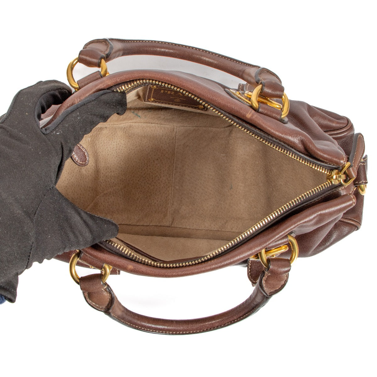 shop 100% authentic second hand Prada Brown Shoulder Bag on Labellov.com