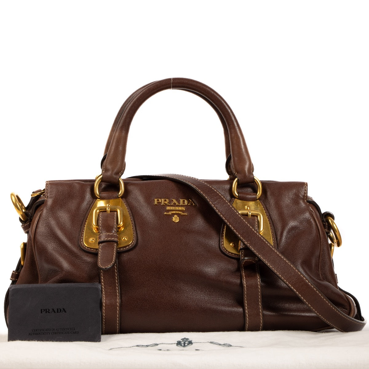 shop 100% authentic second hand Prada Brown Shoulder Bag on Labellov.com