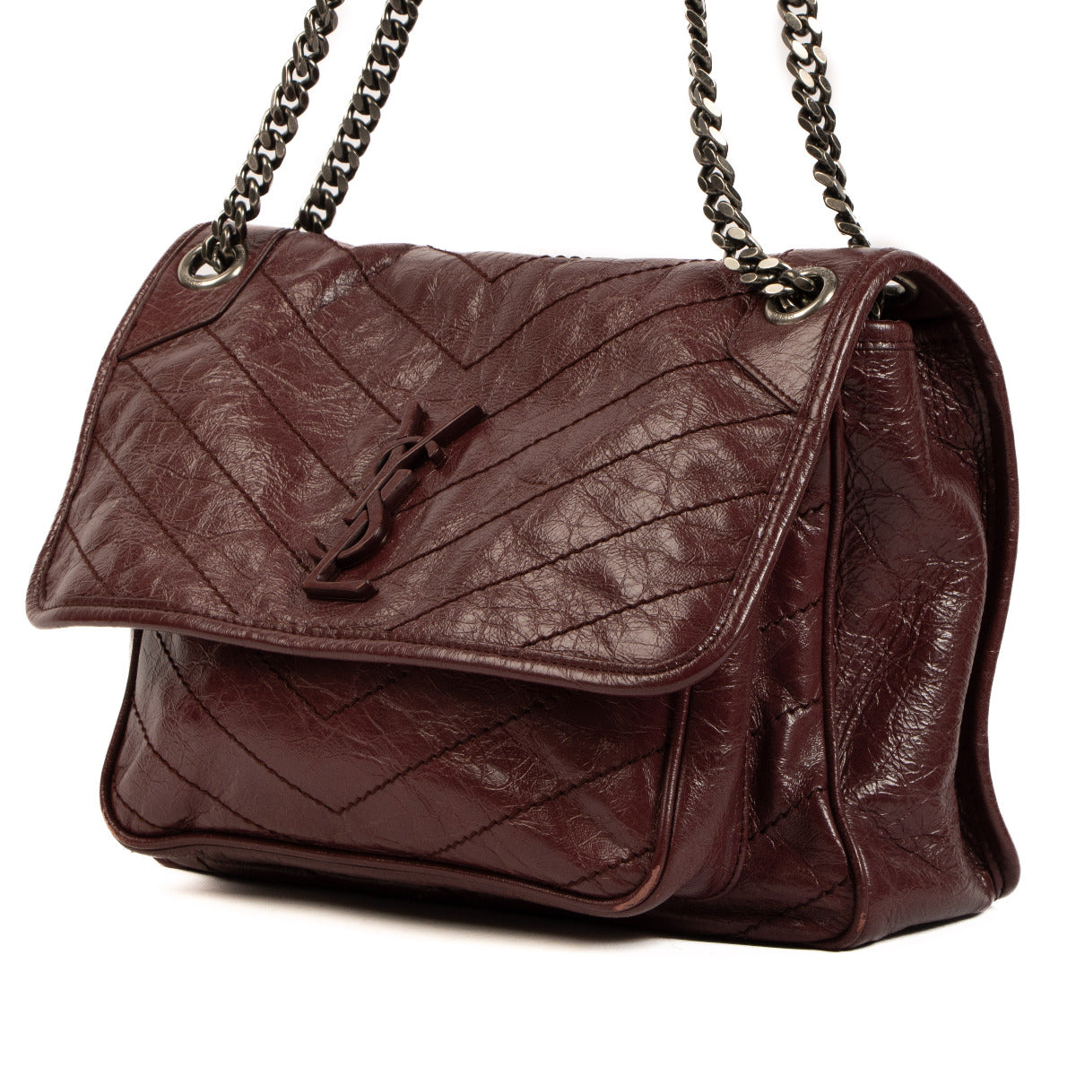 Are you looking for an authentic designer Saint Laurent Burgundy Medium Niki Crossbody Bag?