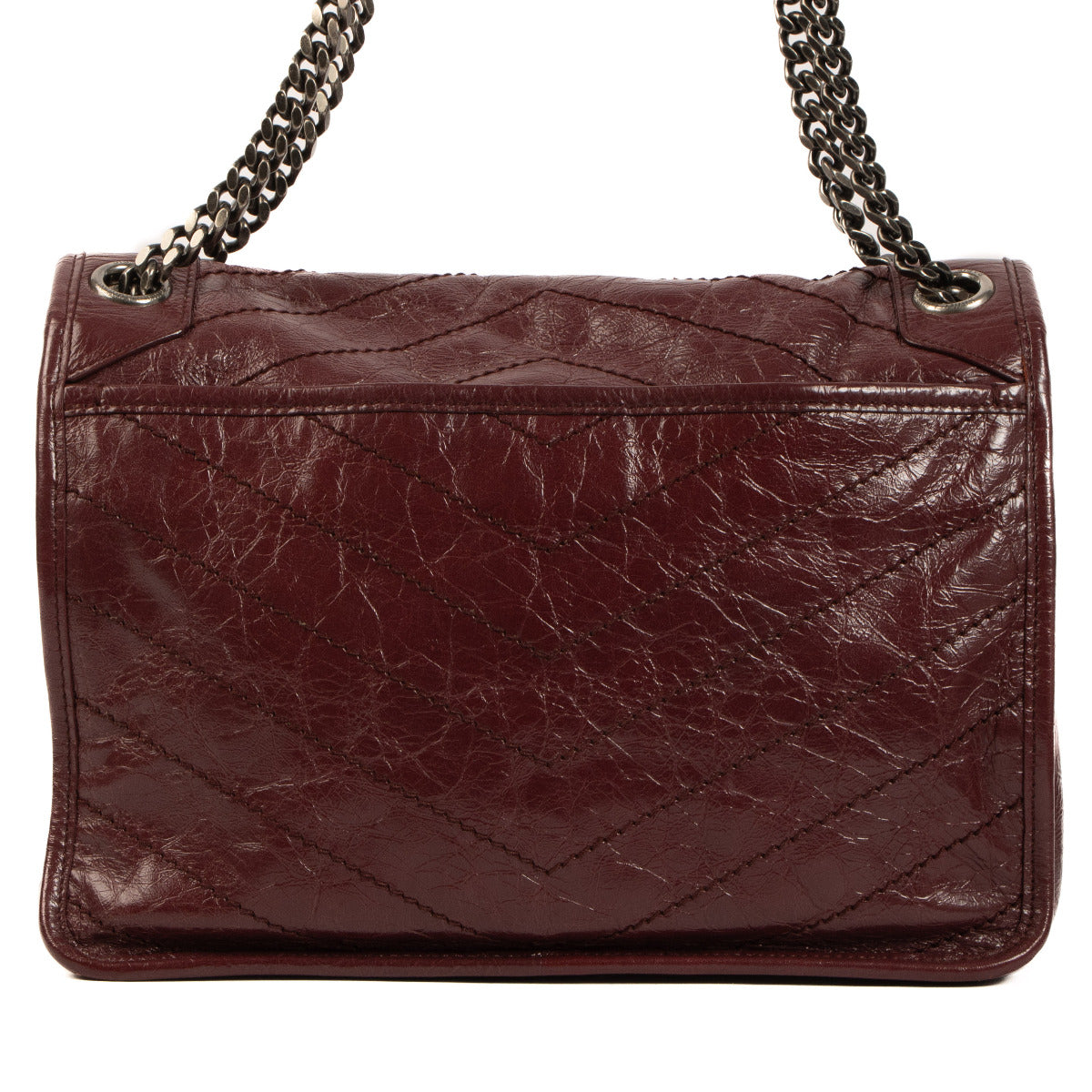 Sac bandoulière moyen Niki bordeaux Saint Laurent