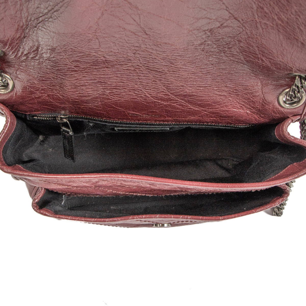 Sac bandoulière moyen Niki bordeaux Saint Laurent