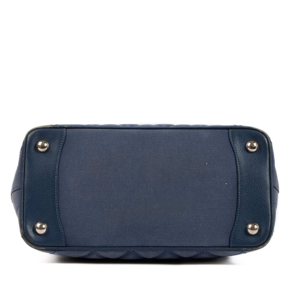 Chanel Blue Quilted Canvas Medallion Tote Bag