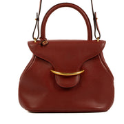Delvaux Burgundy Baltimore Shoulder Bag