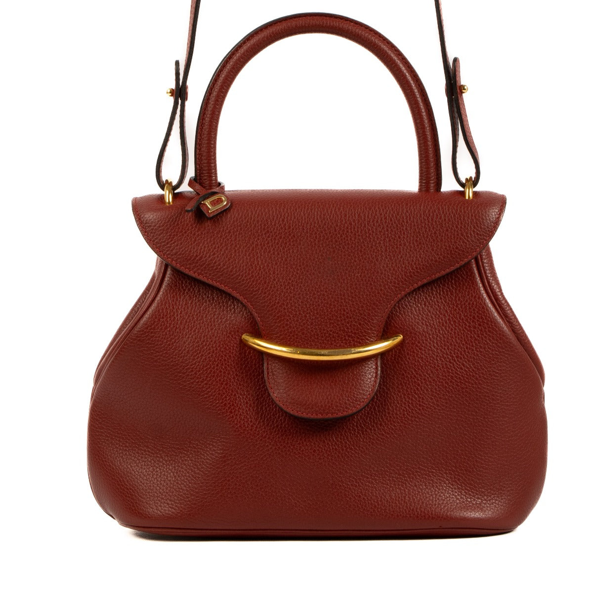 Delvaux Burgundy Baltimore Shoulder Bag