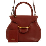 Delvaux Burgundy Baltimore Shoulder Bag