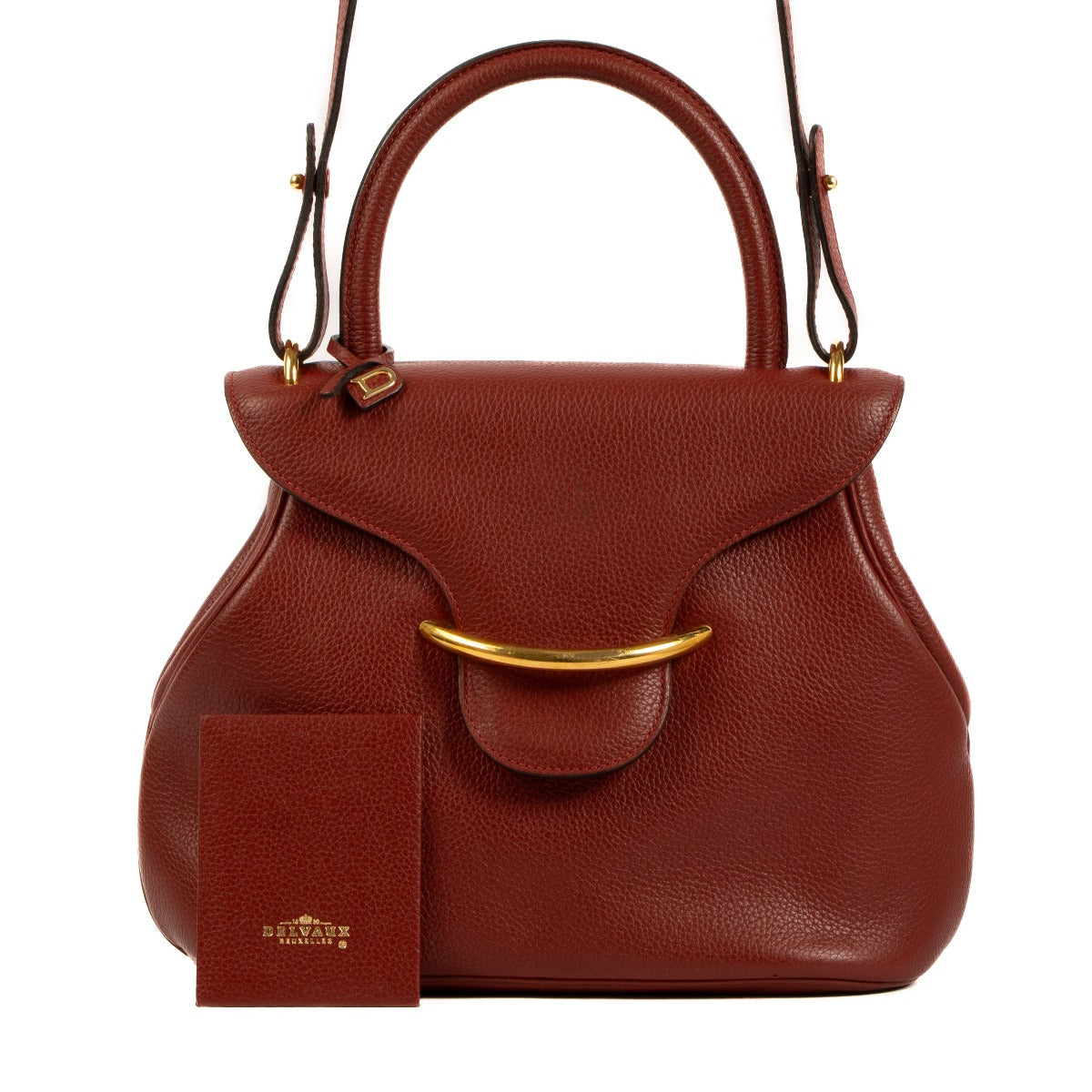 Delvaux Burgundy Baltimore Shoulder Bag