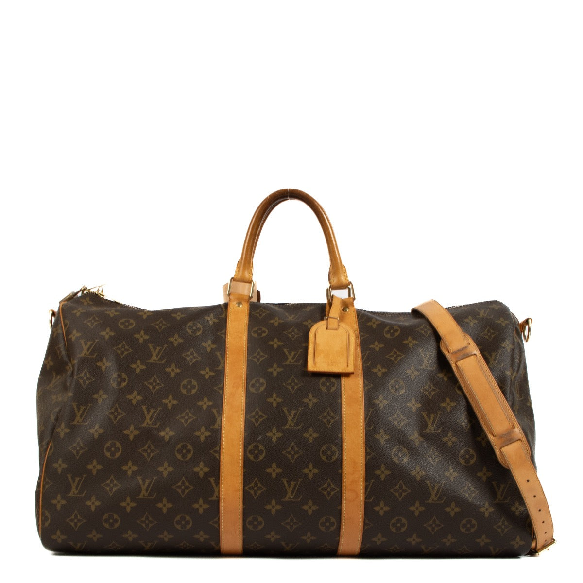Second hand authentic designer vintage Louis Vuitton Monogram Canvas Keepall Bandoulière 55 on www.labellov.com