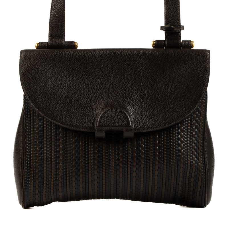 Buy an authentic second hand Delvaux Brown Toile De Cuir Chablis Crossbody Bag in good condition at Labellov.com