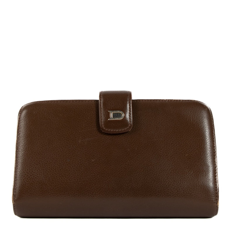 Delvaux Brown Leather Valeur Wallet