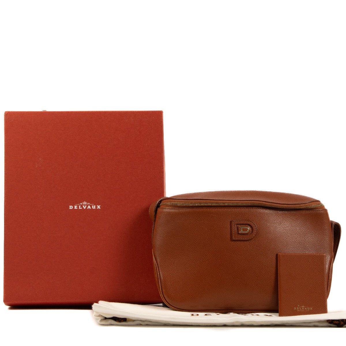 Shop 100% authentic second-hand Delvaux Macao Cognac Leather Crossbody on Labellov.com