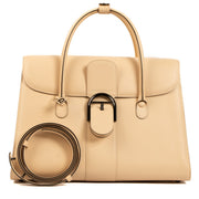Delvaux Nude Box Calf Brillant Double Poignee Bag