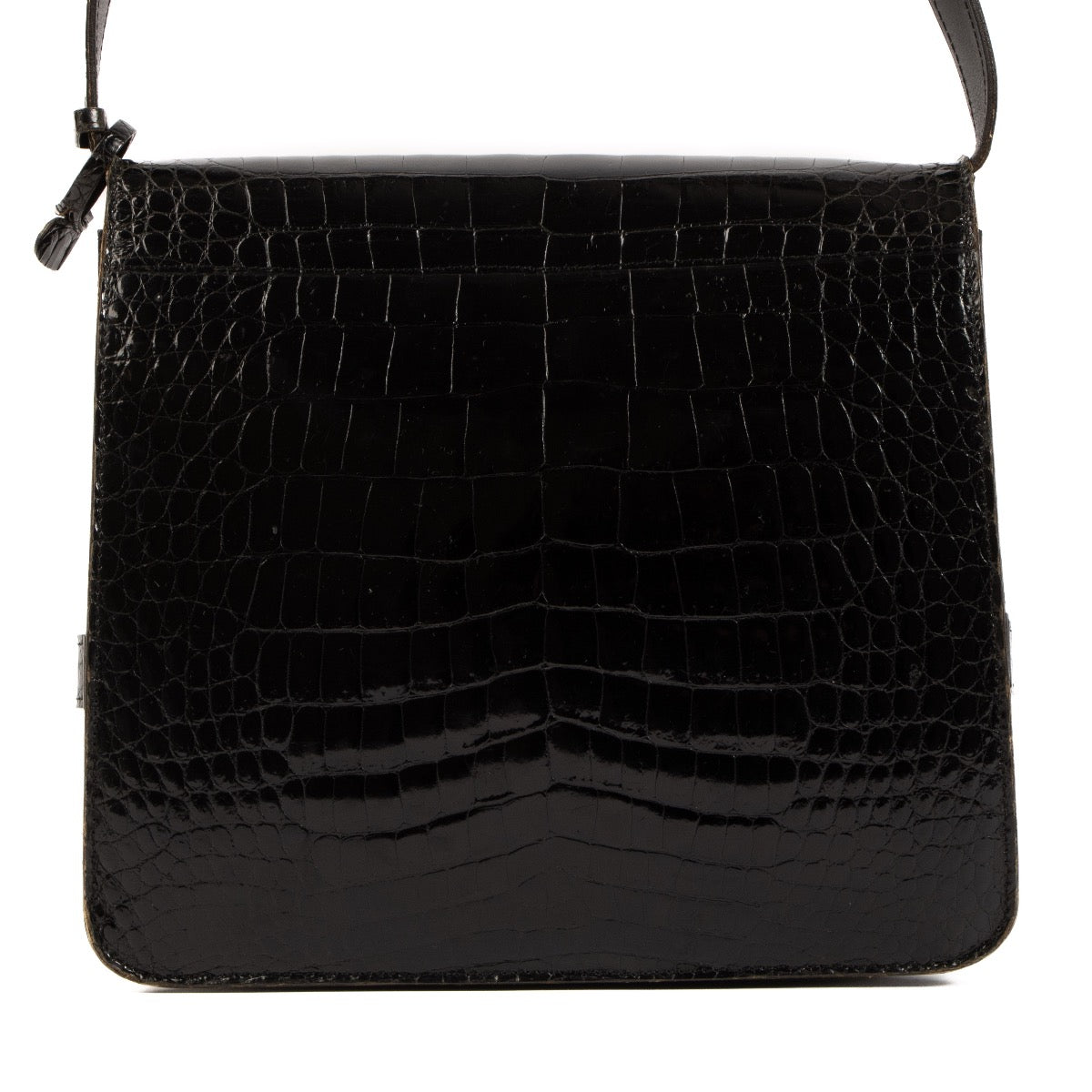 Shop 100% authentic second-hand Delvaux Xylophone Black Croco Leather Shoulder Bag on Labellov.com