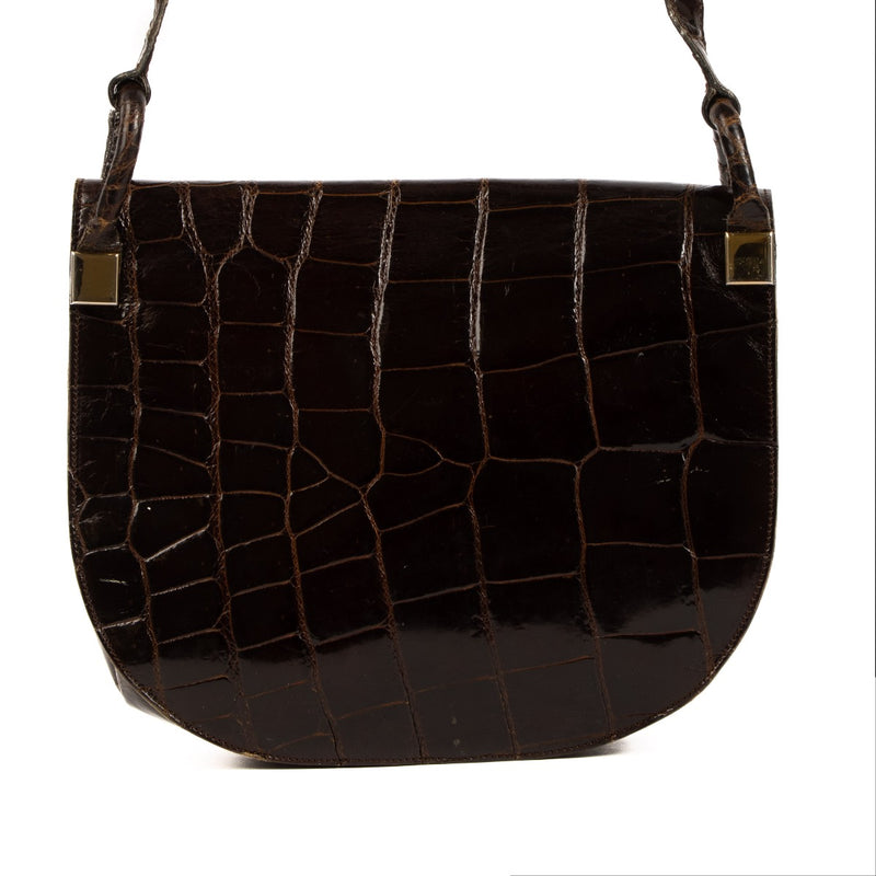 Buy now a 100% authentic Christian Dior Brown Croco Shoulder Bag on labellov.com