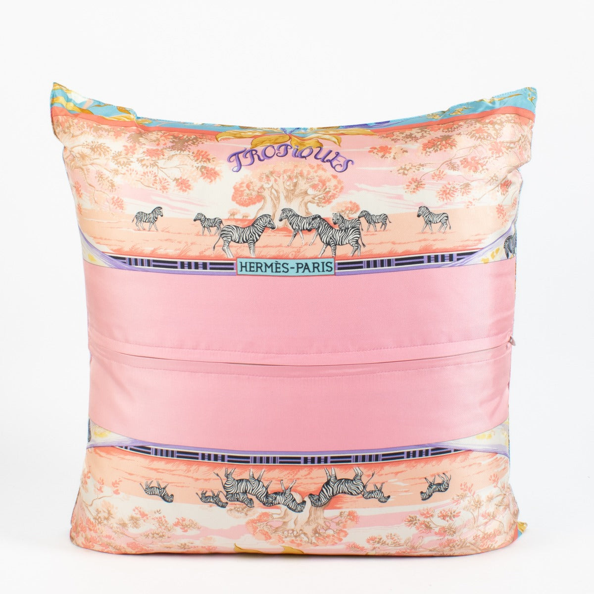 Coussin Hermès Soie Tropiques