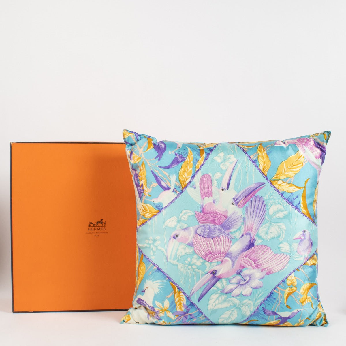 Coussin Hermès Soie Tropiques