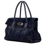 Shop safe online this Mulberry Metallic Calf-Hair Navy Bayswater Shoulder Bag at the right price on Labellov.com