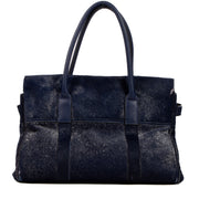 Shop safe online this Mulberry Metallic Calf-Hair Navy Bayswater Shoulder Bag at the right price on Labellov.com