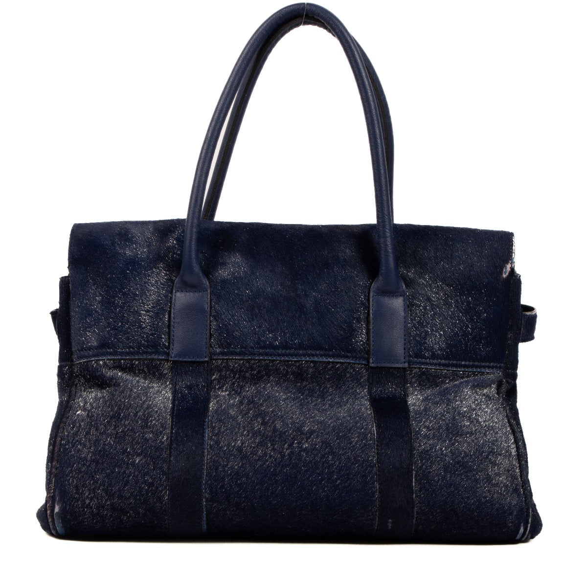 Shop safe online this Mulberry Metallic Calf-Hair Navy Bayswater Shoulder Bag at the right price on Labellov.com