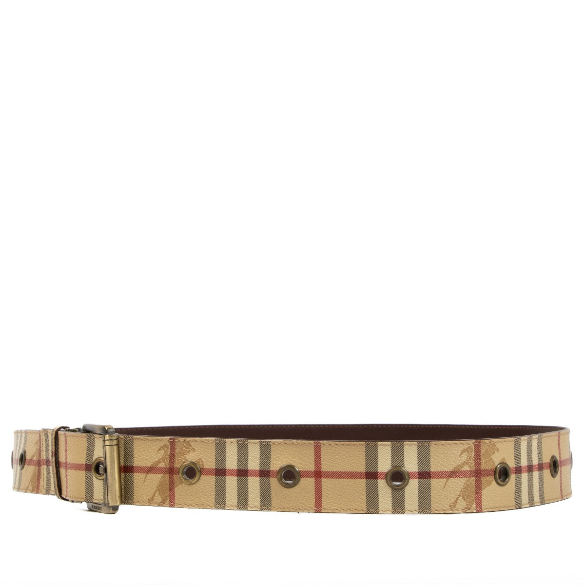 Shop 100% authentic second-hand Burberry Haymarket Check Belt - Size 100 on Labellov.com