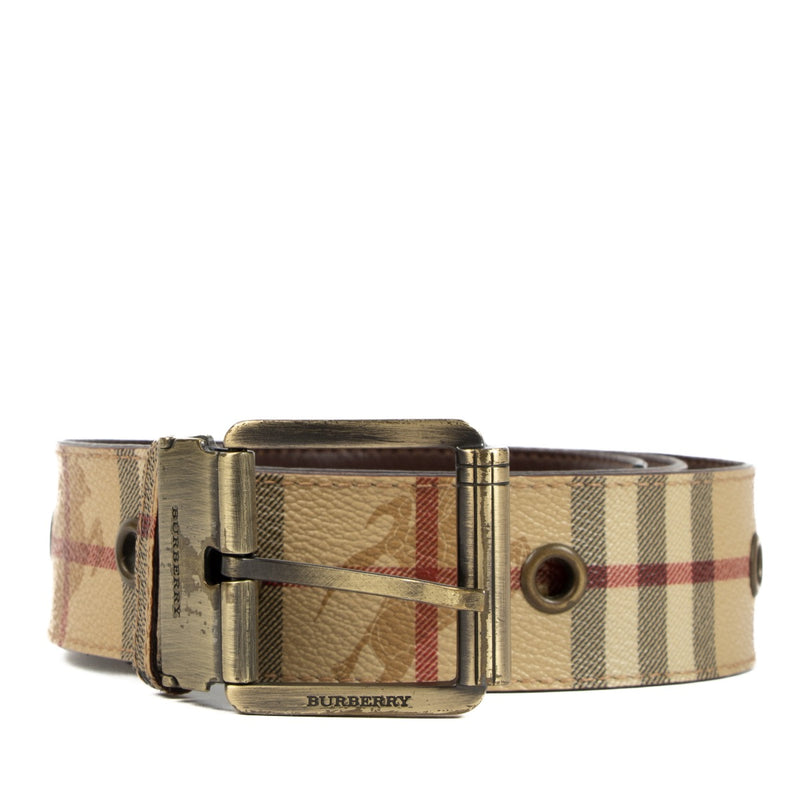 Shop 100% authentic second-hand Burberry Haymarket Check Belt - Size 100 on Labellov.com