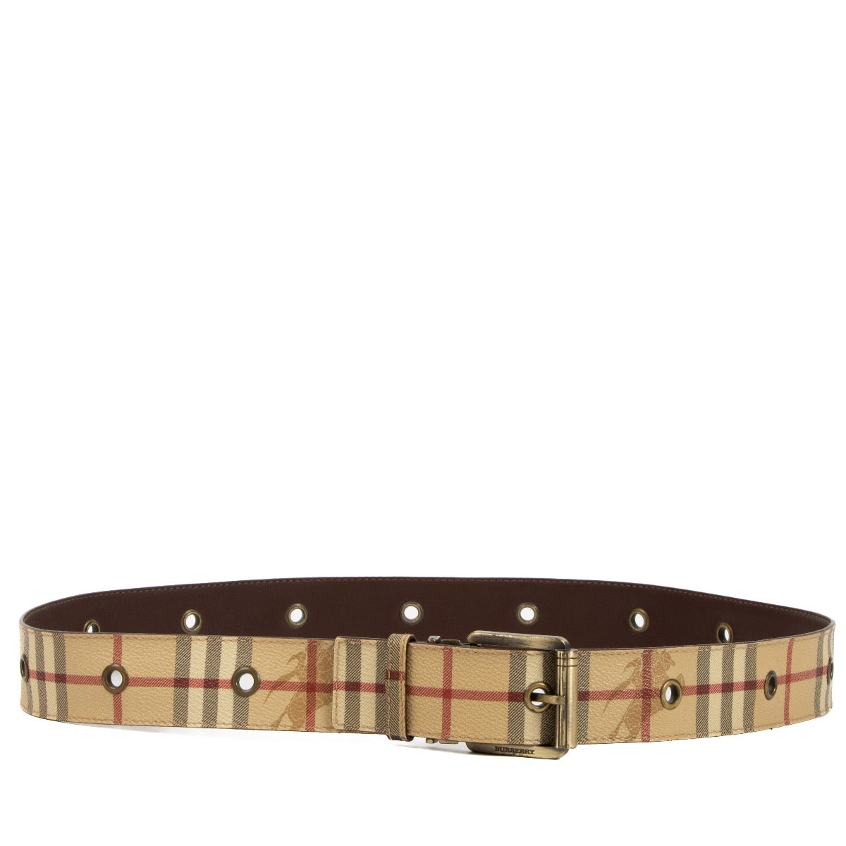 Shop 100% authentic second-hand Burberry Haymarket Check Belt - Size 100 on Labellov.com