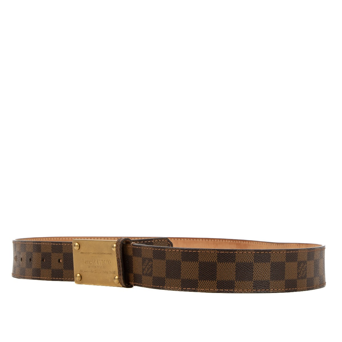 Shop 100% authentic second-hand Louis Vuitton Damier Ebene Belt - Size 100 on Labellov.com