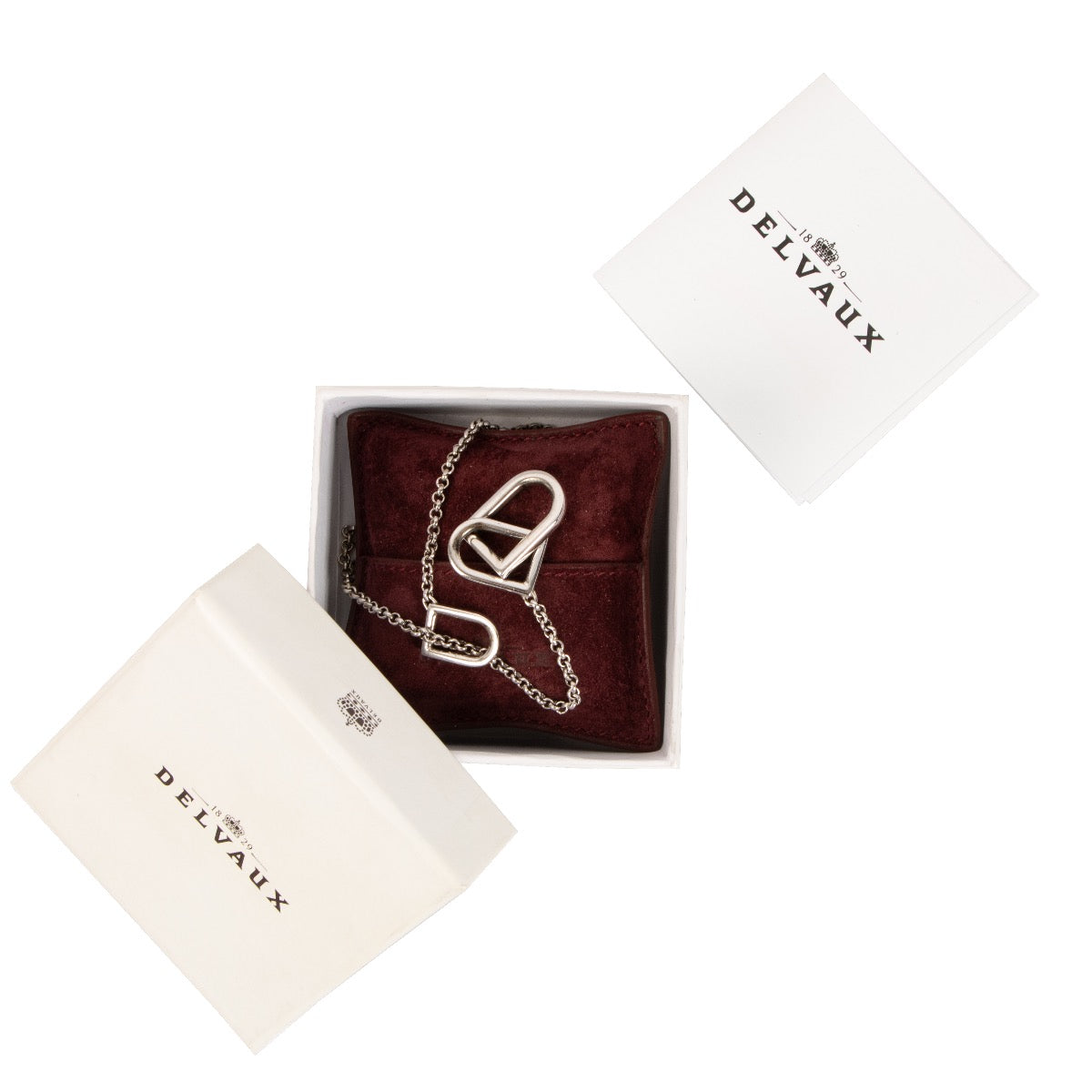 Shop 100% authentic second-hand Delvaux Silver D Necklace on Labellov.com