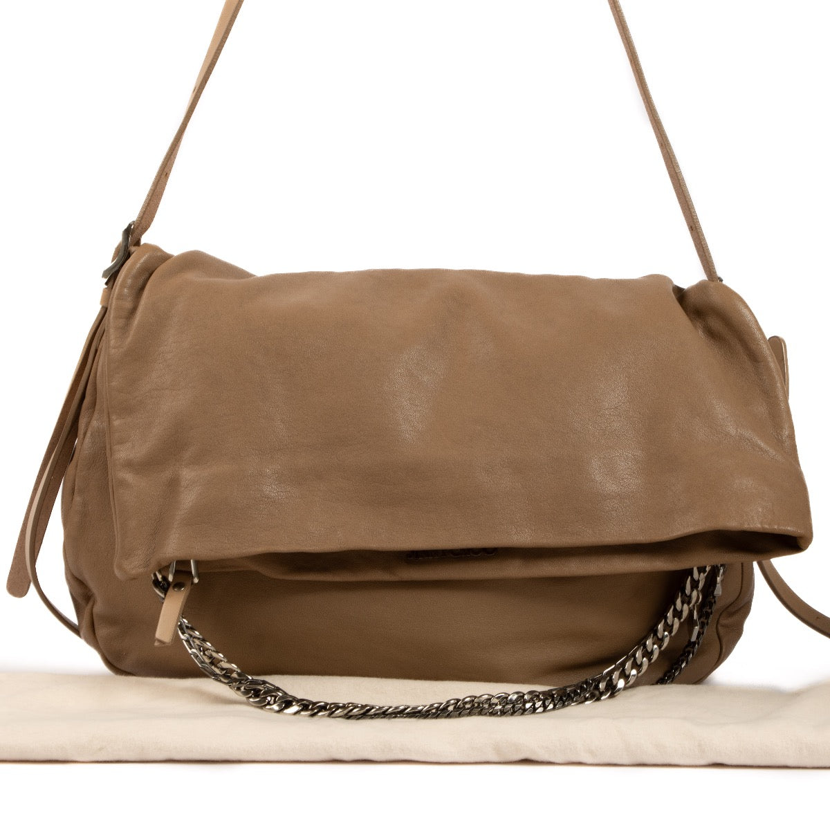 Jimmy Choo Beige Leren Biker Schoudertas