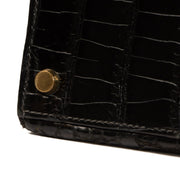 achetez vintage Hermès 1960s-1970s Kelly 35 Black Shiny Porosus Crocodile dans labellov.com