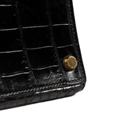 achetez vintage Hermès 1960s-1970s Kelly 35 Black Shiny Porosus Crocodile dans labellov.com