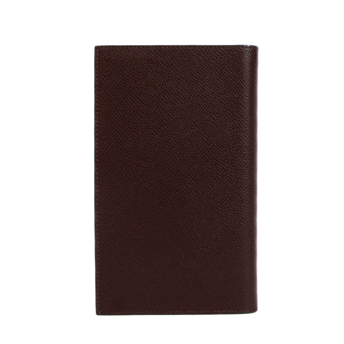 Couverture d'Agenda Simple Hermès Vision II Verso en Epsom Bordeaux/Bleu