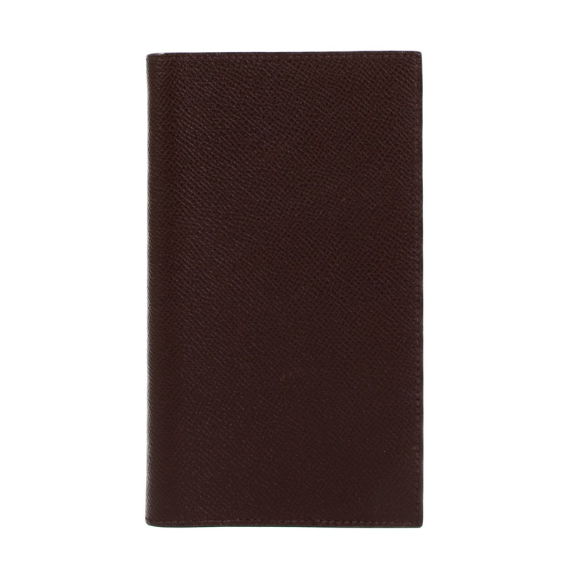 Hermès Burgundy/Blue Epsom Vision II Verso Simple Agenda Cover