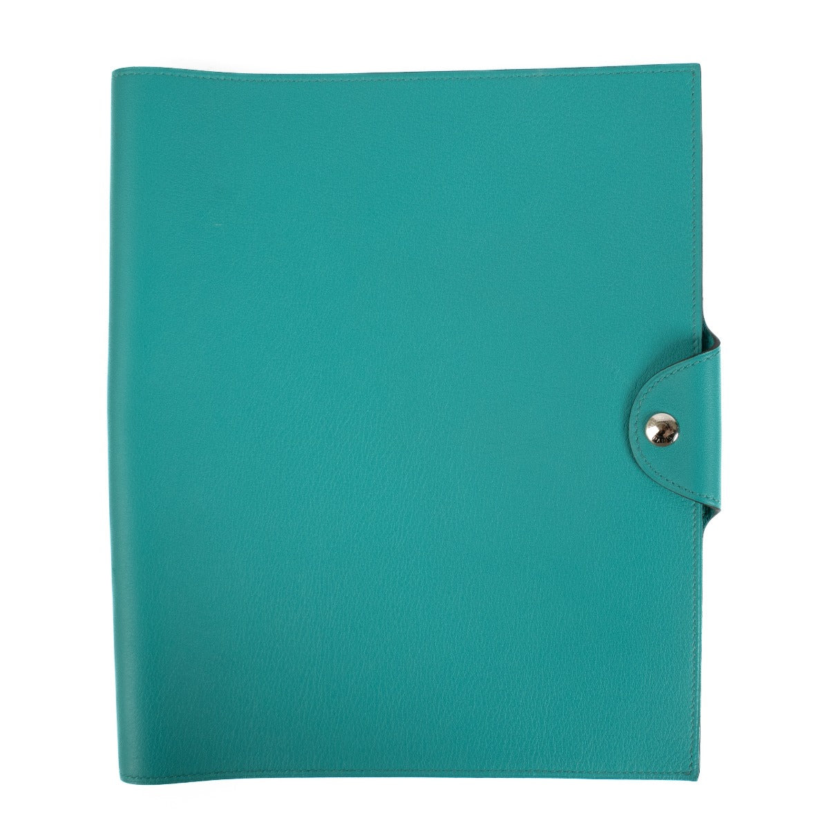Couverture de carnet Hermès Ulysse MM Bleu Turquoise Foncé