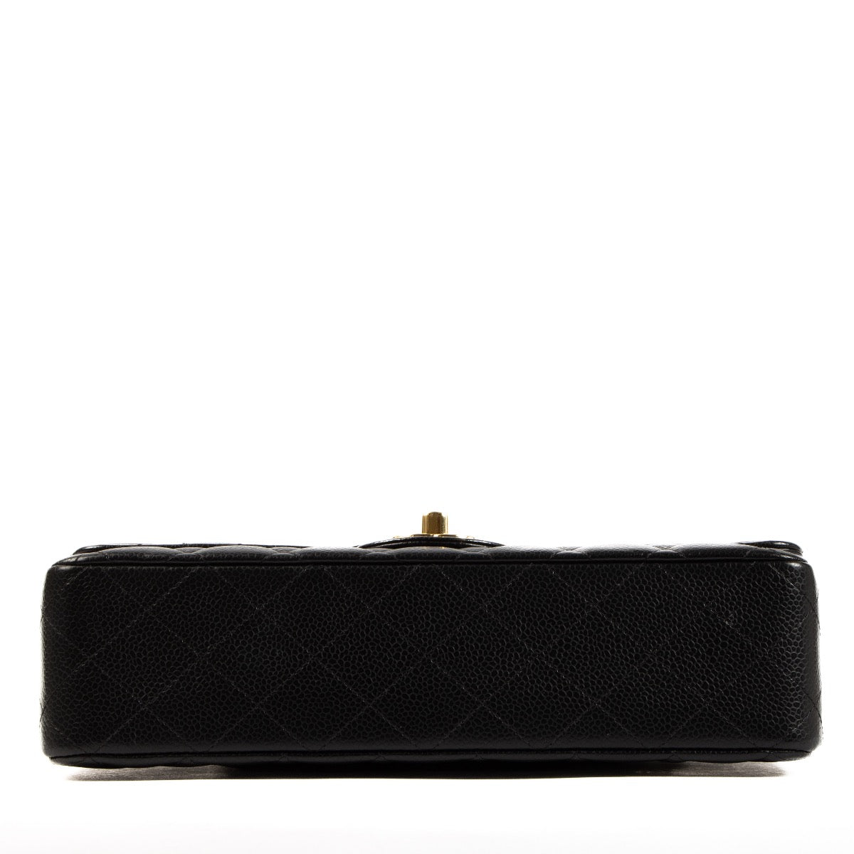 Chanel Zwarte Caviar Lederen Medium Classic Flap Bag
