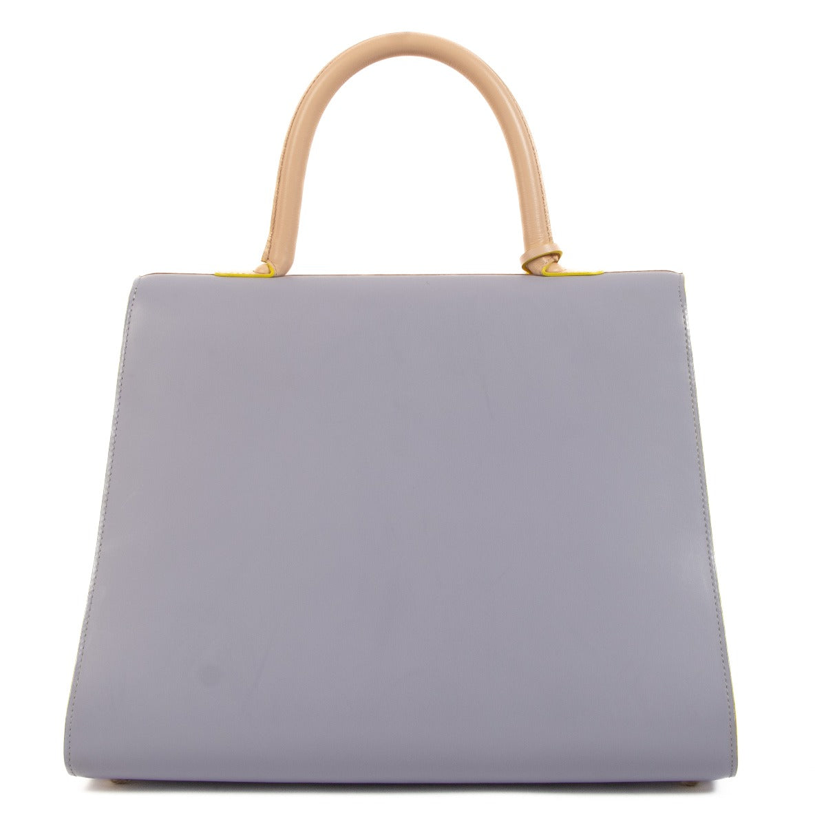 Buy an authentic second hand Delvaux Lilas/Ivory Box Calf Brillant GM Biface in new condition at Labellov.