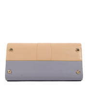 Buy an authentic second hand Delvaux Lilas/Ivory Box Calf Brillant GM Biface in new condition at Labellov.