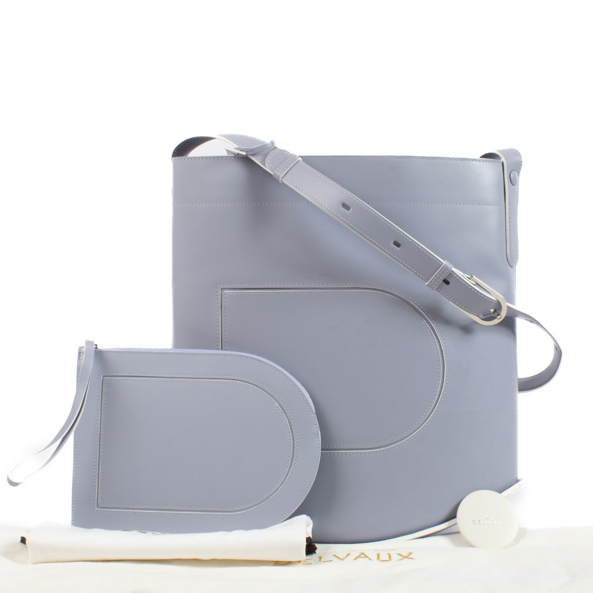Authentic second hand Delvaux Lilas/Ivory Box Calf Pin GM Bag on Labellov.com