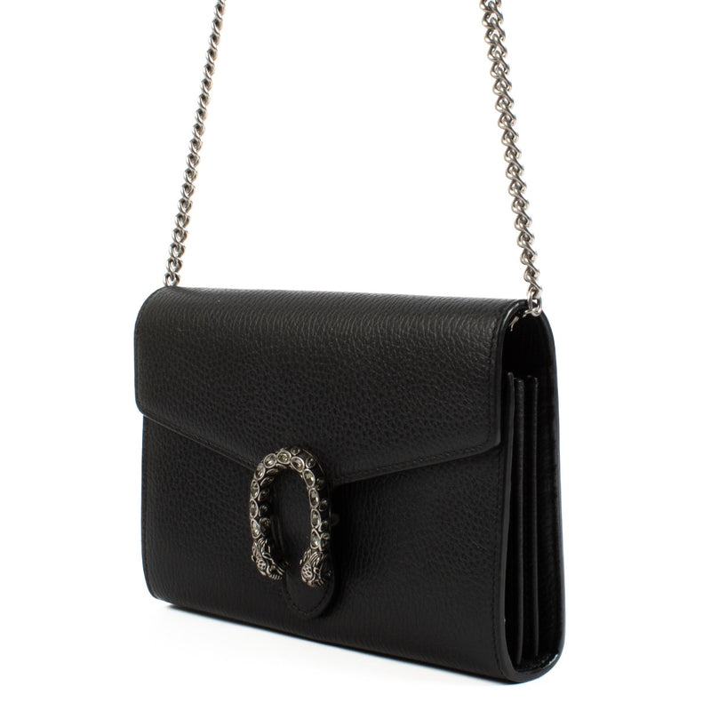 Authentic second hand Gucci Black Dionysus Wallet On Chain on Labellov.com