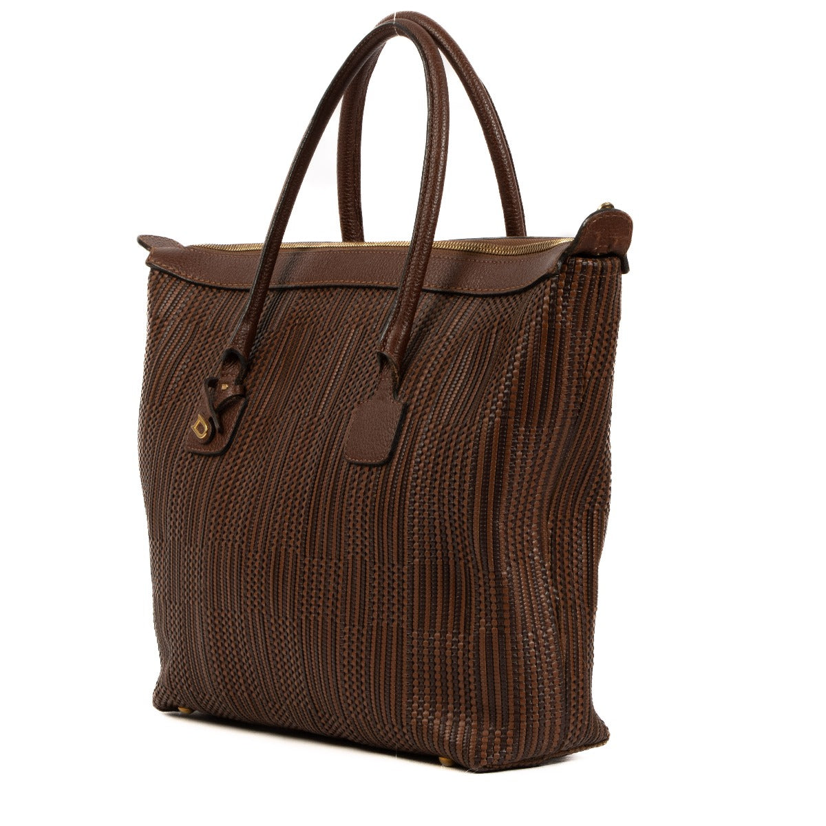 Shop 100% authentic second-hand Delvaux Brown Toile de Cuir Top Handle on Labellov.com