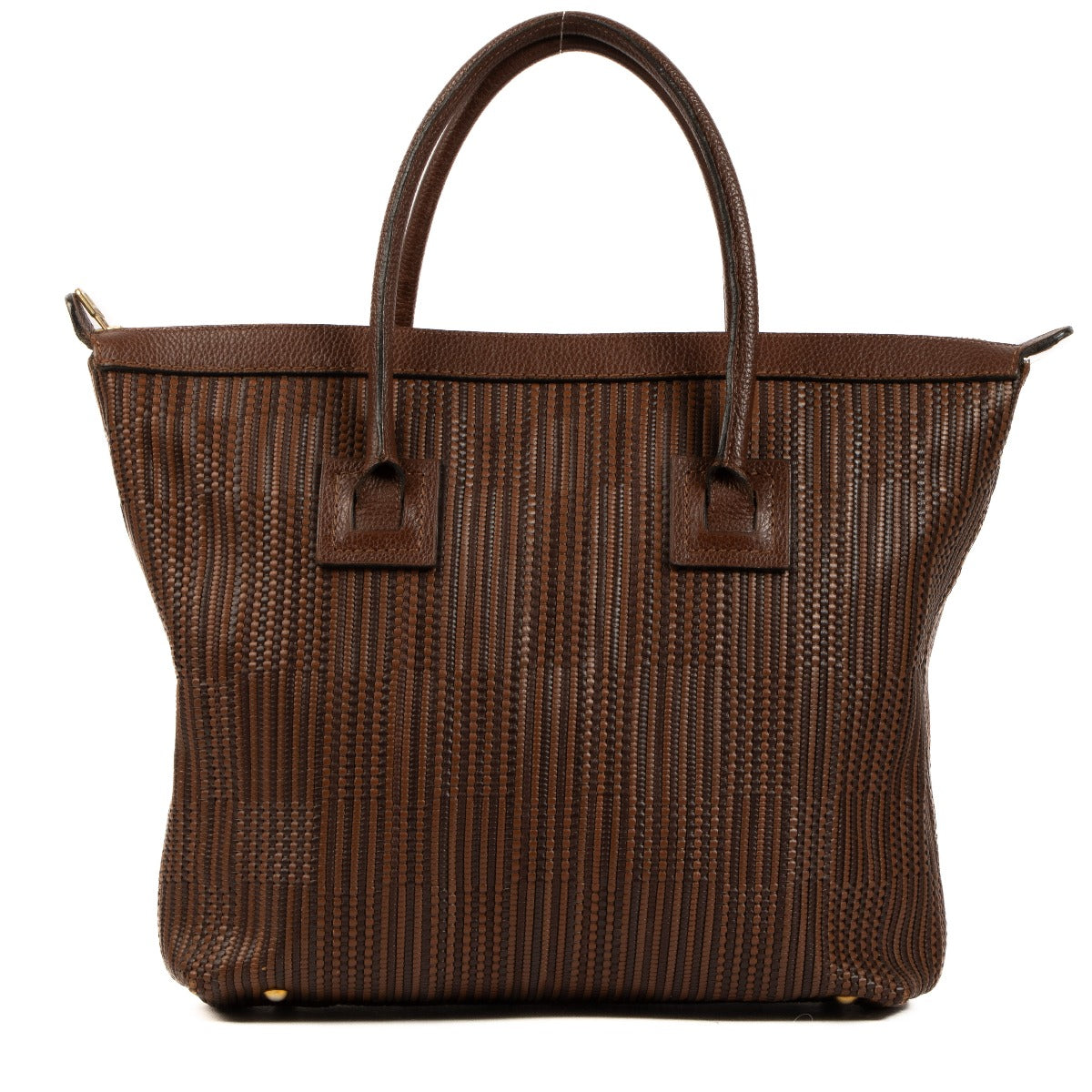 Shop 100% authentic second-hand Delvaux Brown Toile de Cuir Top Handle on Labellov.com