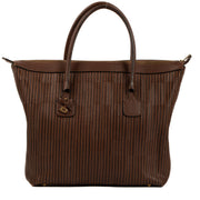 Shop 100% authentic second-hand Delvaux Brown Toile de Cuir Top Handle on Labellov.com