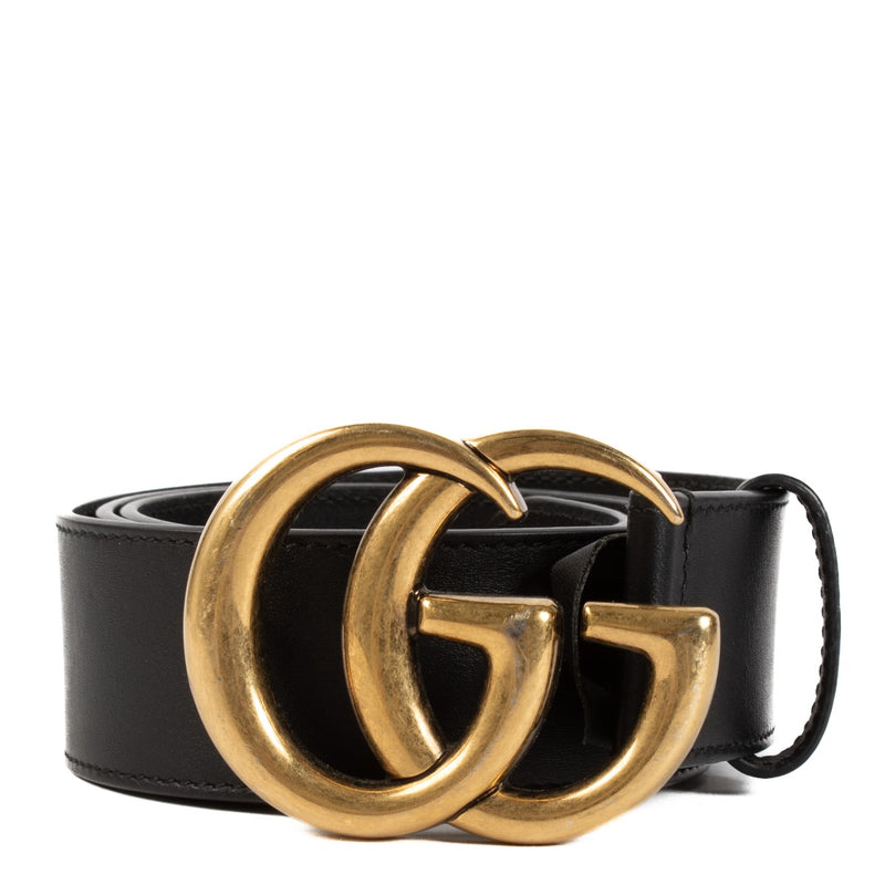 shop 100% authentic second hand Gucci Black GG Belt - Size 85 on Labellov.com