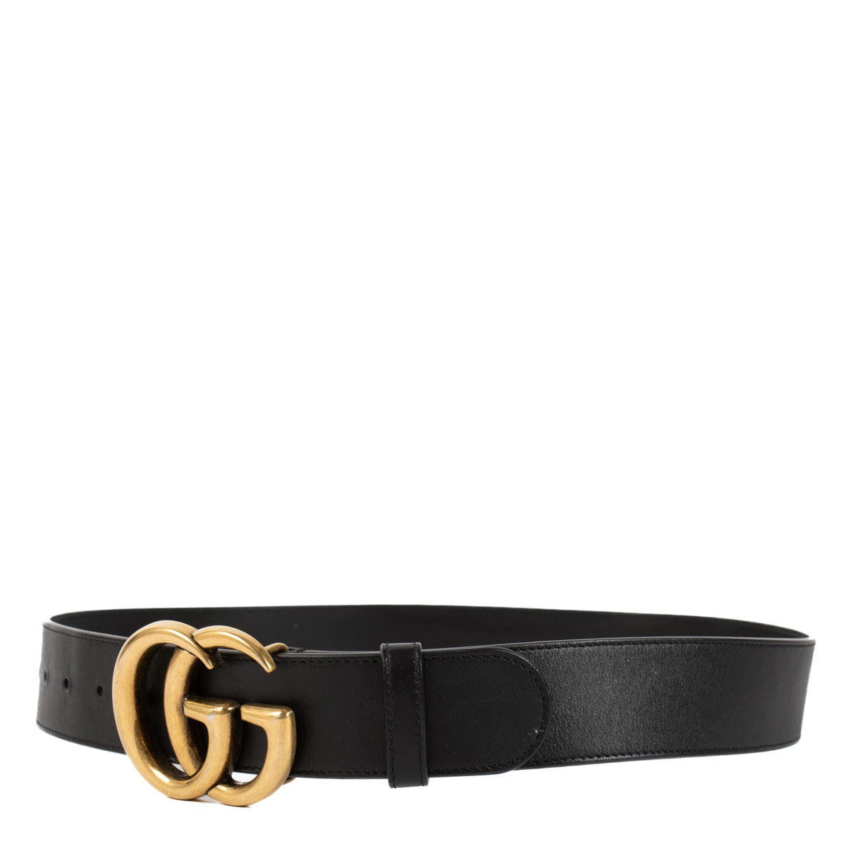 shop 100% authentic second hand Gucci Black GG Belt - Size 85 on Labellov.com