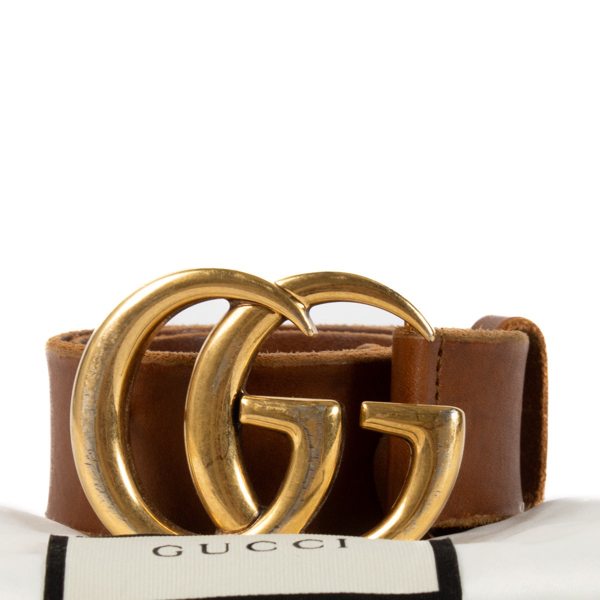 shop 100% authentic second hand Gucci Brown GG Belt - Size 85 on Labellov.com